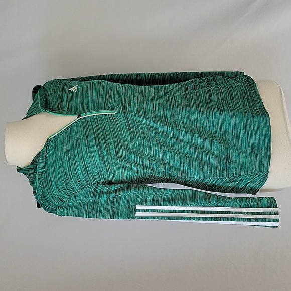 Adidas Climalite Lightweight Hoodie Top Green Size Small - Picture 2 of 14